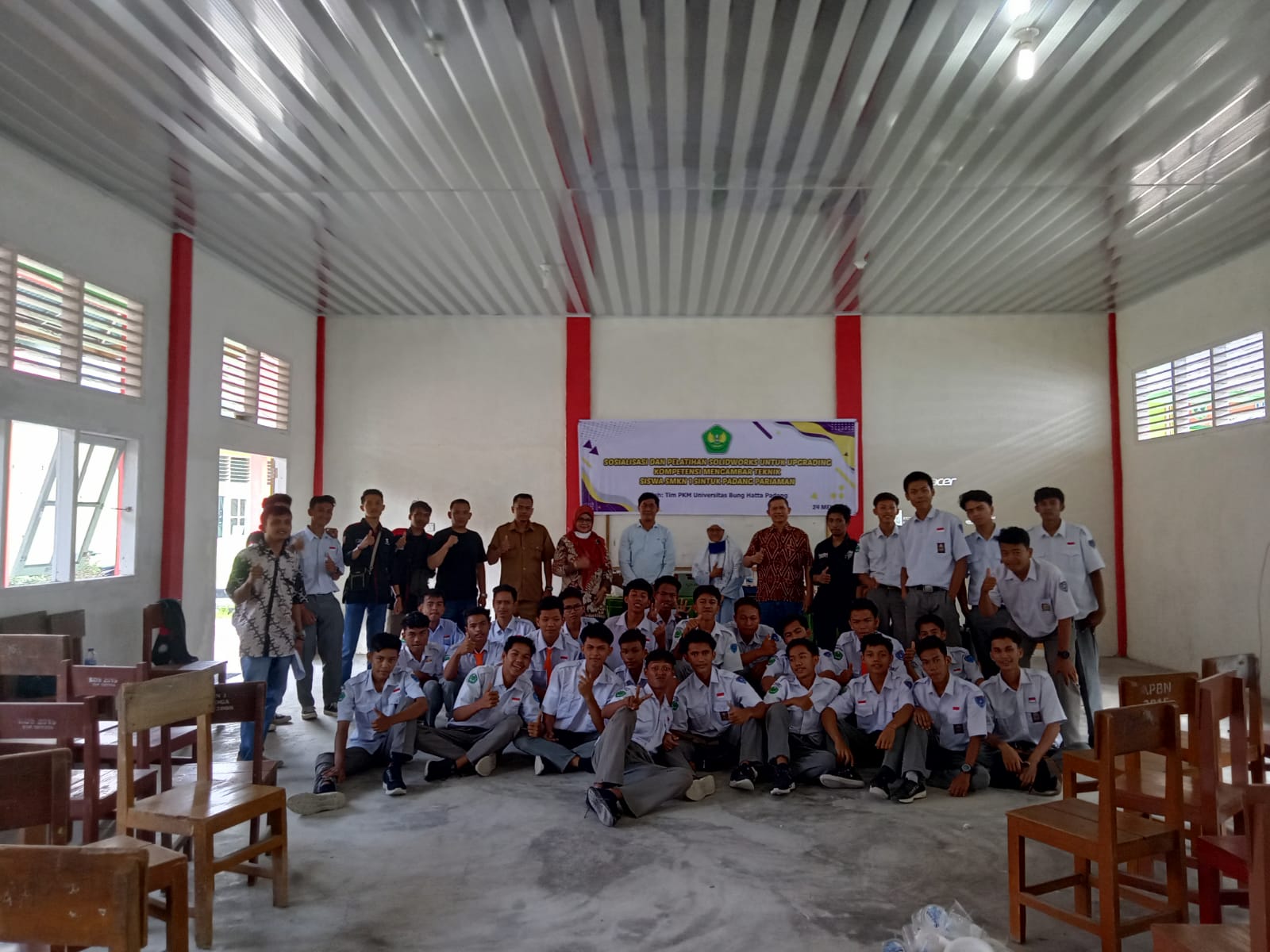 Tim PKM Universitas Bung Hatta Beri Pelatihan Software Solidworks bagi Siswa SMK Negeri 1 Sintuk Toboh Gadang Padang Pariaman