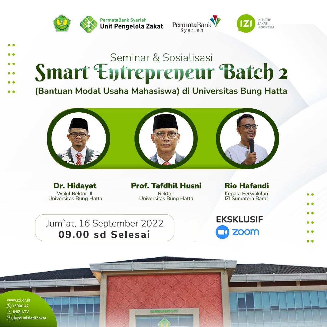 SEMINAR KEWIRAUSAHAAN & SOSIALISASI SMART ENTREPRENEUR UNIVERSITAS BUNG HATTA