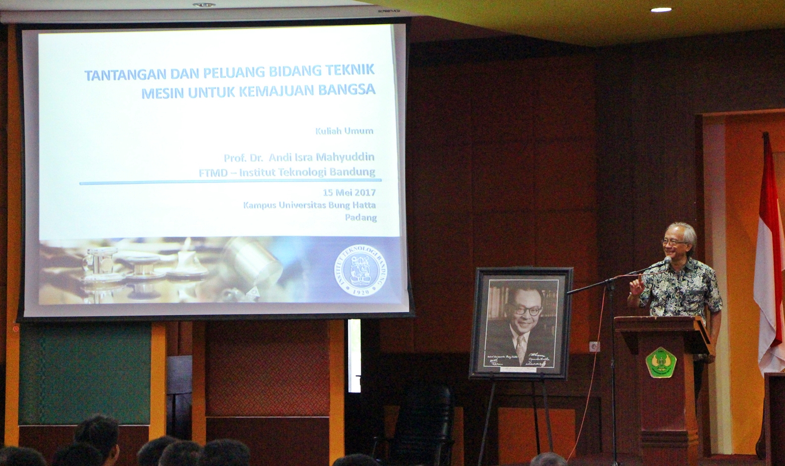 Jurusan Tekink Mesin Universitas Bung Hatta Menyelenggarakan Kuliah Umum