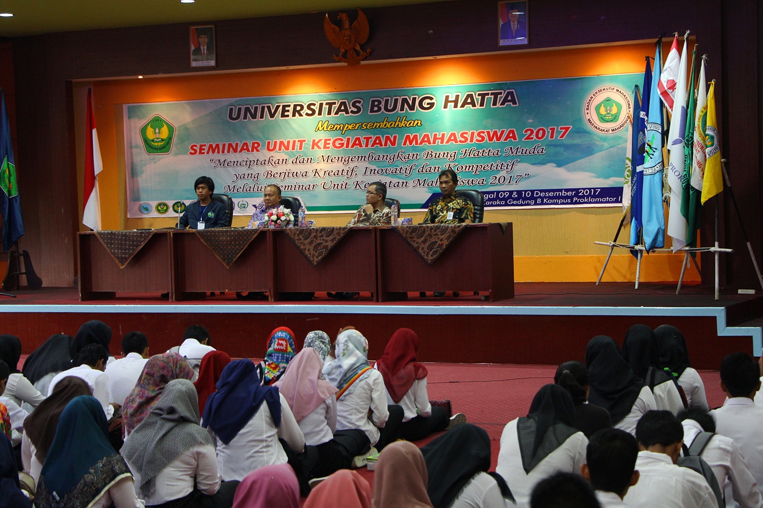 Rektor Universitas Bung Hatta Buka Seminar Unit Kegiatan Mahasiswa 2017
