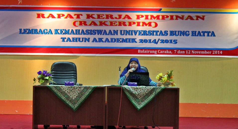 Pengarahan Rakerpim Kelembagaan Mahasiswa Universitas Bung Hatta