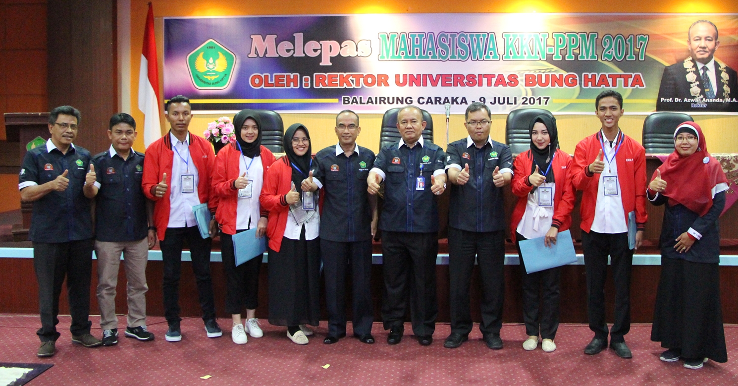 Rektor Universitas Bung Hatta Lepas Mahasiswa KKN-PPM Tahun 2017