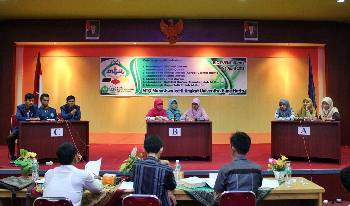 Wakil Rektor III Universitas Bung Hatta Buka MTQ Mahasiswa Tingkat Universitas 2015
