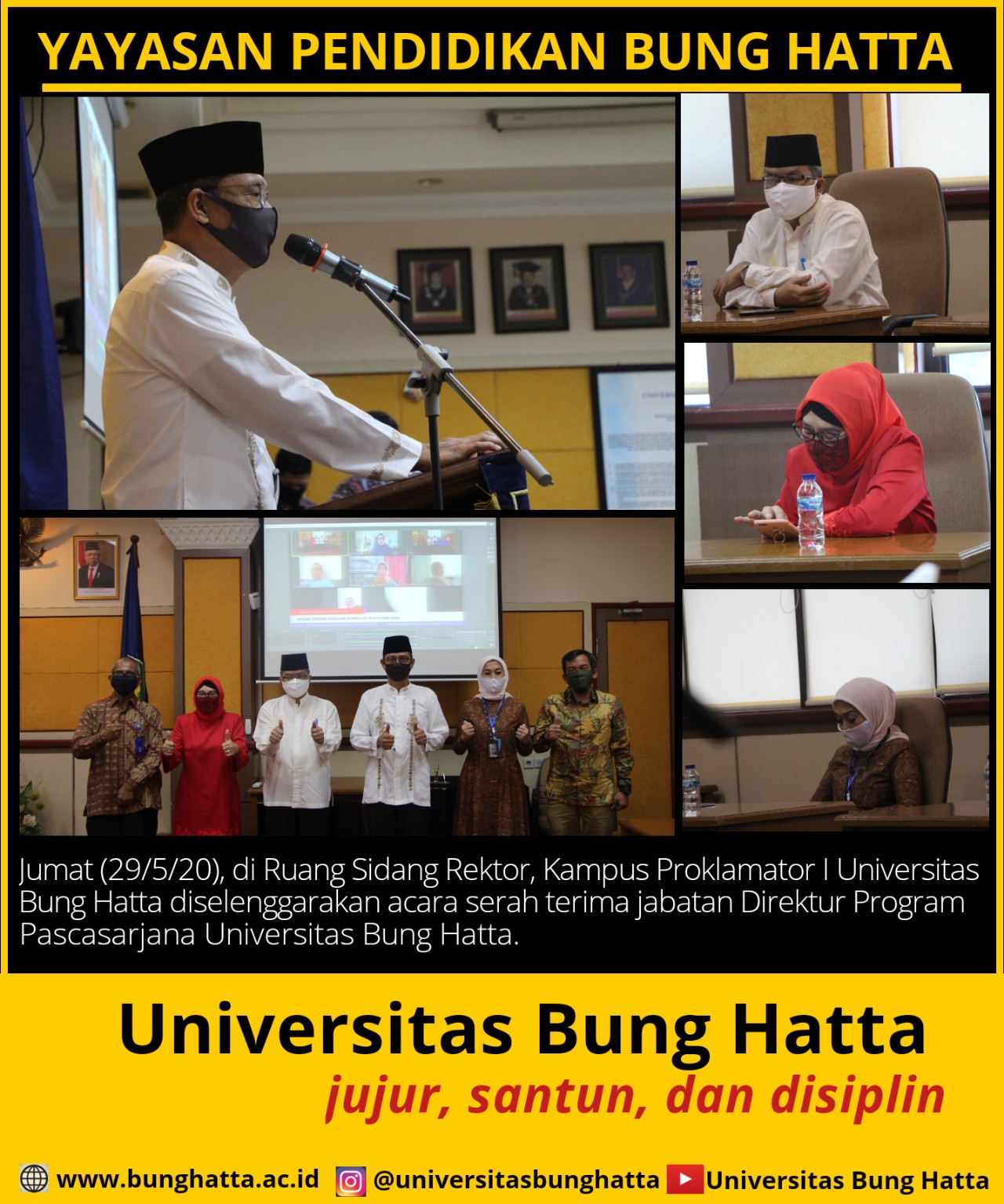 Serah Terima Jabatan Direktur Program Pascasarjana Universitas Bung Hatta