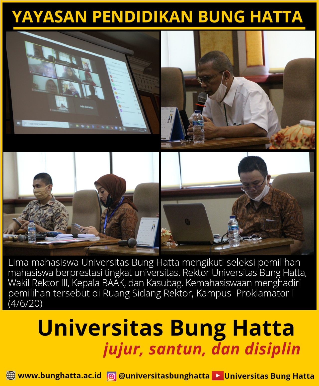 Pemilihan Mahasiswa Berprestasi Tingkat Universitas Bung Hatta