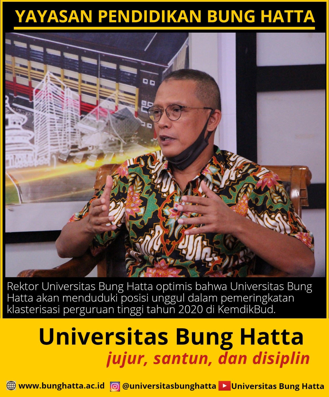Prof. Dr. Tafdil Husni: Universitas Bung Hatta Harus Menduduki Posisi Unggul dalam Pemeringkatan Klasterisasi Perguruan Tinggi