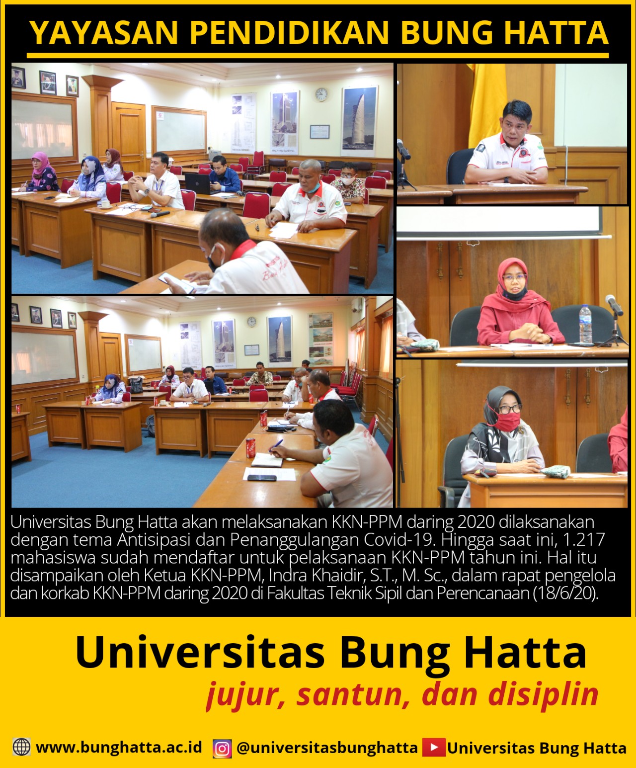 Rapat Persiapan Pelaksanaan KKN-PPM Daring 2020 Universitas Bung Hatta