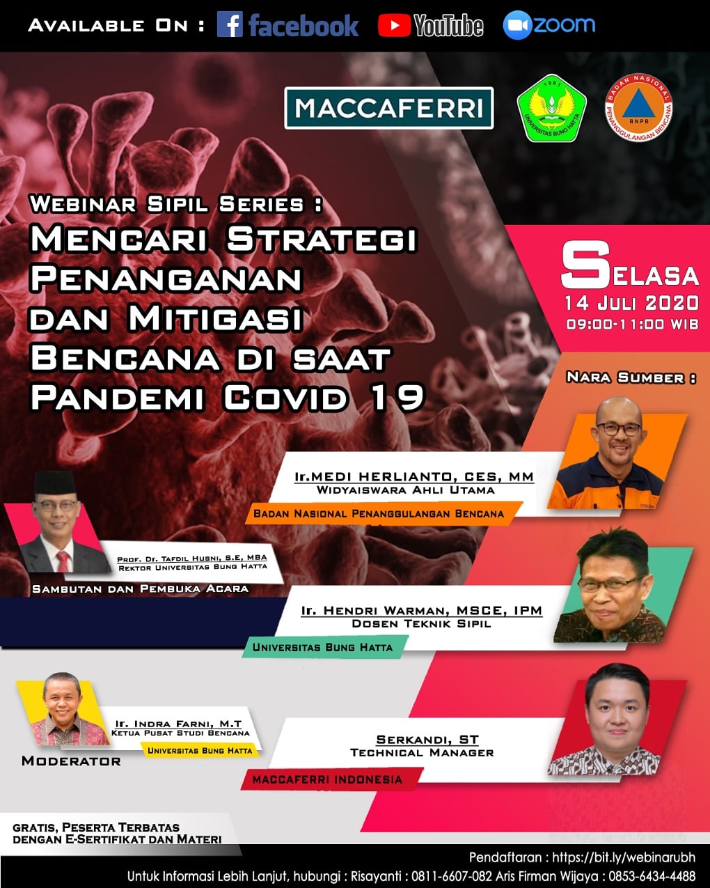 Prodi Teknik Sipil Universitas Bung Hatta Kolaborasi Selenggarakan Webinar