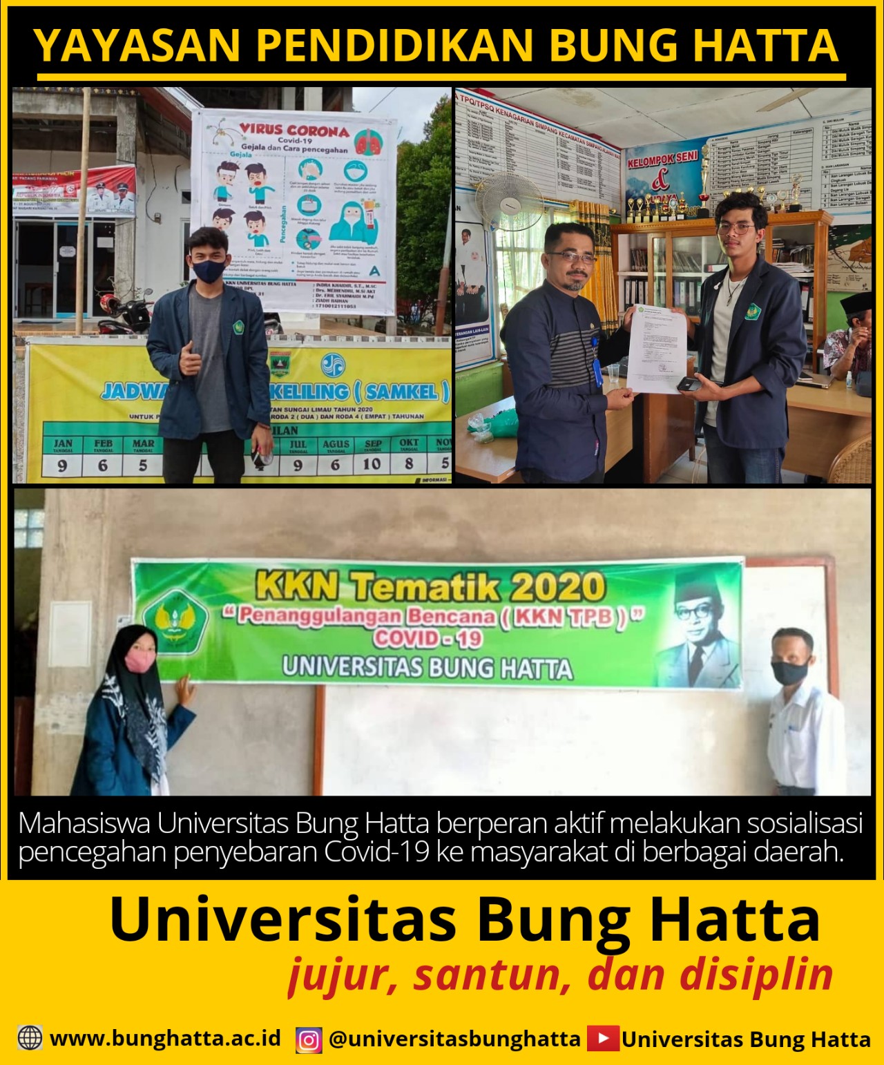Mahasiswa Universitas Bung Hatta Sukses Laksanakan KKN TPB Covid-19