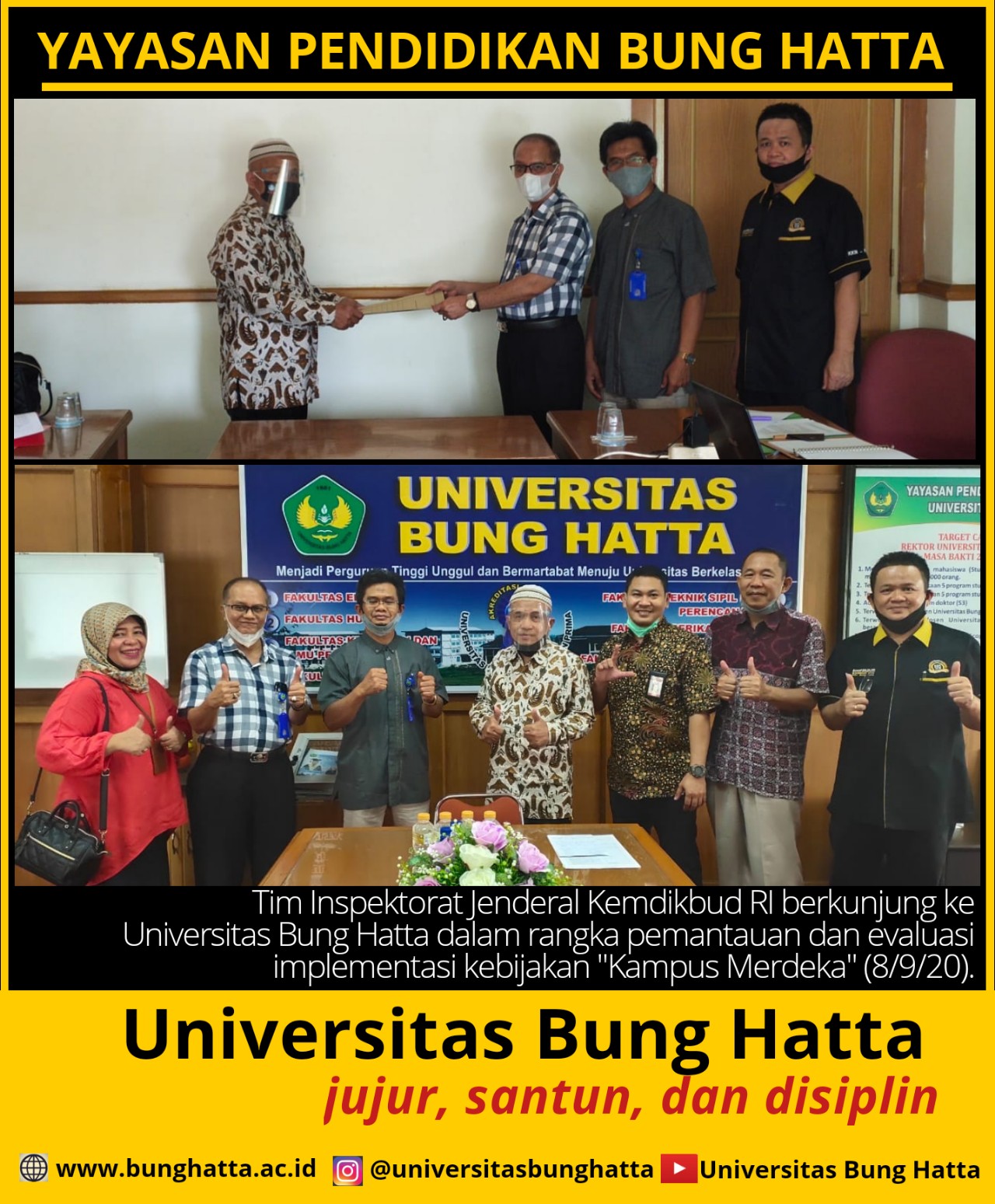 Tim Inspektorat Jenderal Kemdikbud RI Kunjungi Universitas Bung Hatta