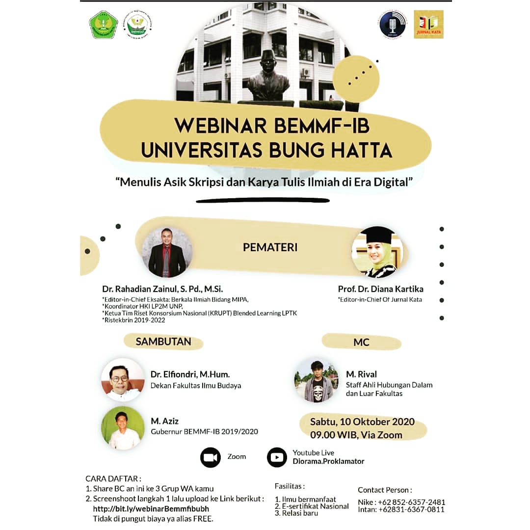 BEMM FIB Selenggarakan Seminar Nasional Secara Daring
