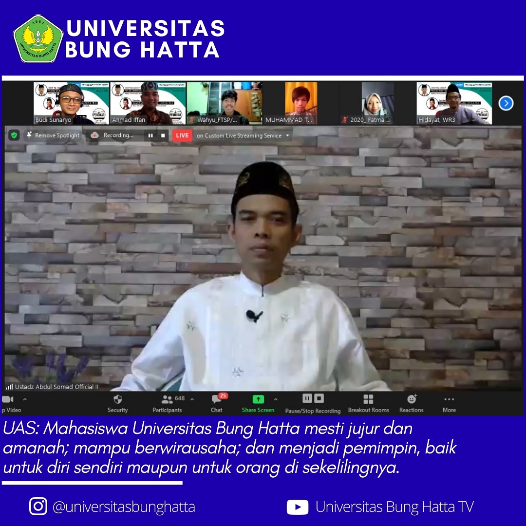 UAS Hadir dalam Pendikar Edisi-5 di Universitas Bung Hatta