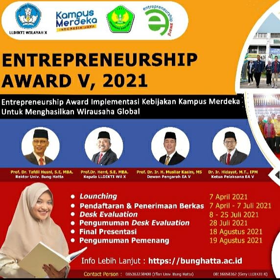 Universitas Bung Hatta Tuan Rumah Entrepreneur Award 2021