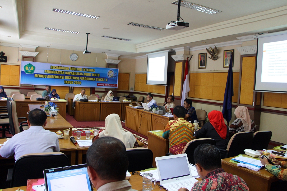 BPM Universitas Bung Hatta Gelar Recharging Auditor Internal