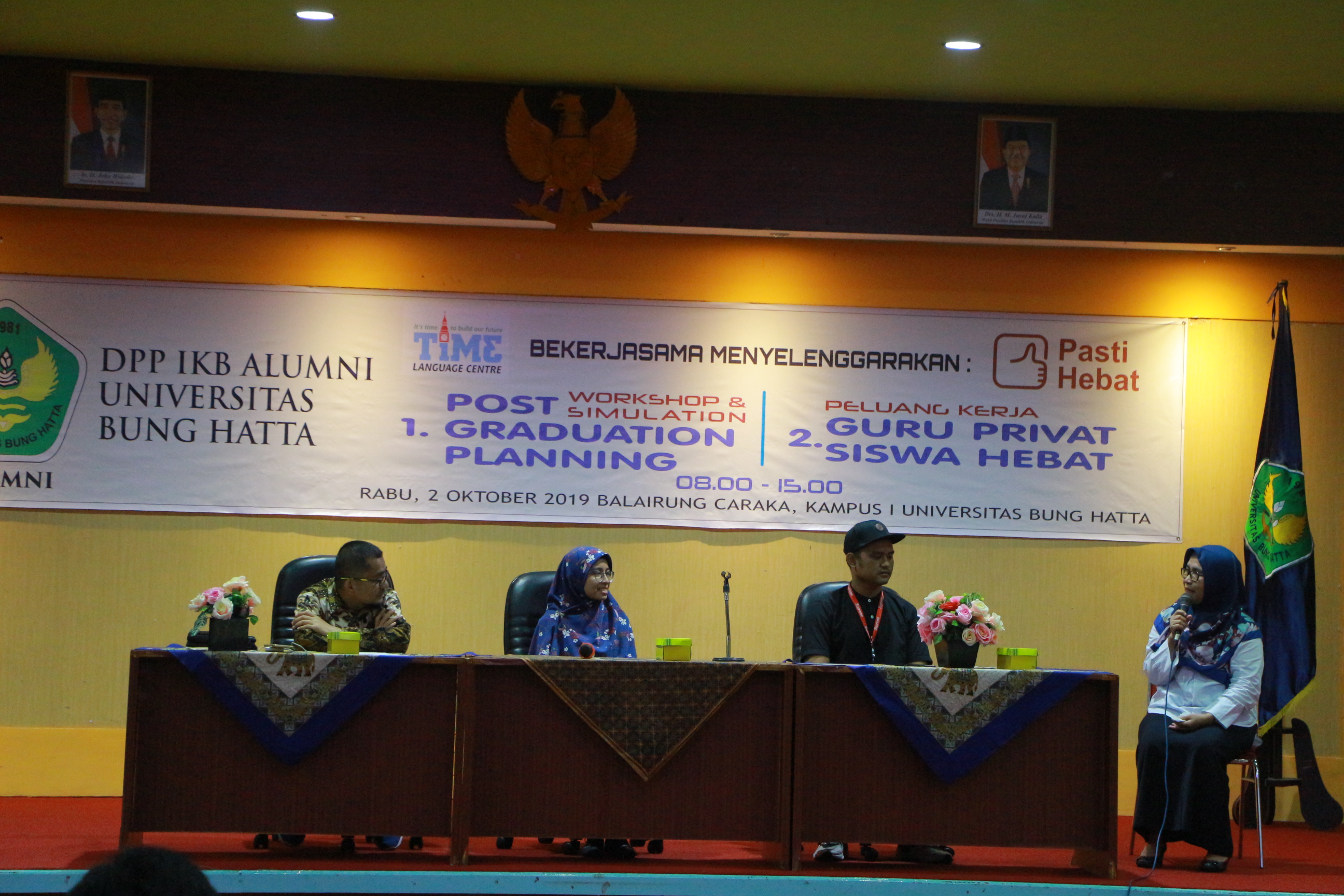 DPP IKB Alumni Universitas Bung Hatta Gelar Studium General Bersama Time Language Centre dan Pasti Hebat