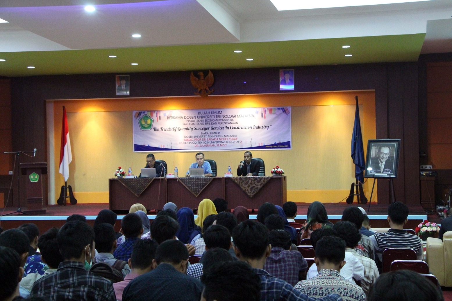 Teknik Ekonomi Kontruksi Universitas Bung Hatta Berikan Pemahaman Profesi QS Lewat Kuliah Umum