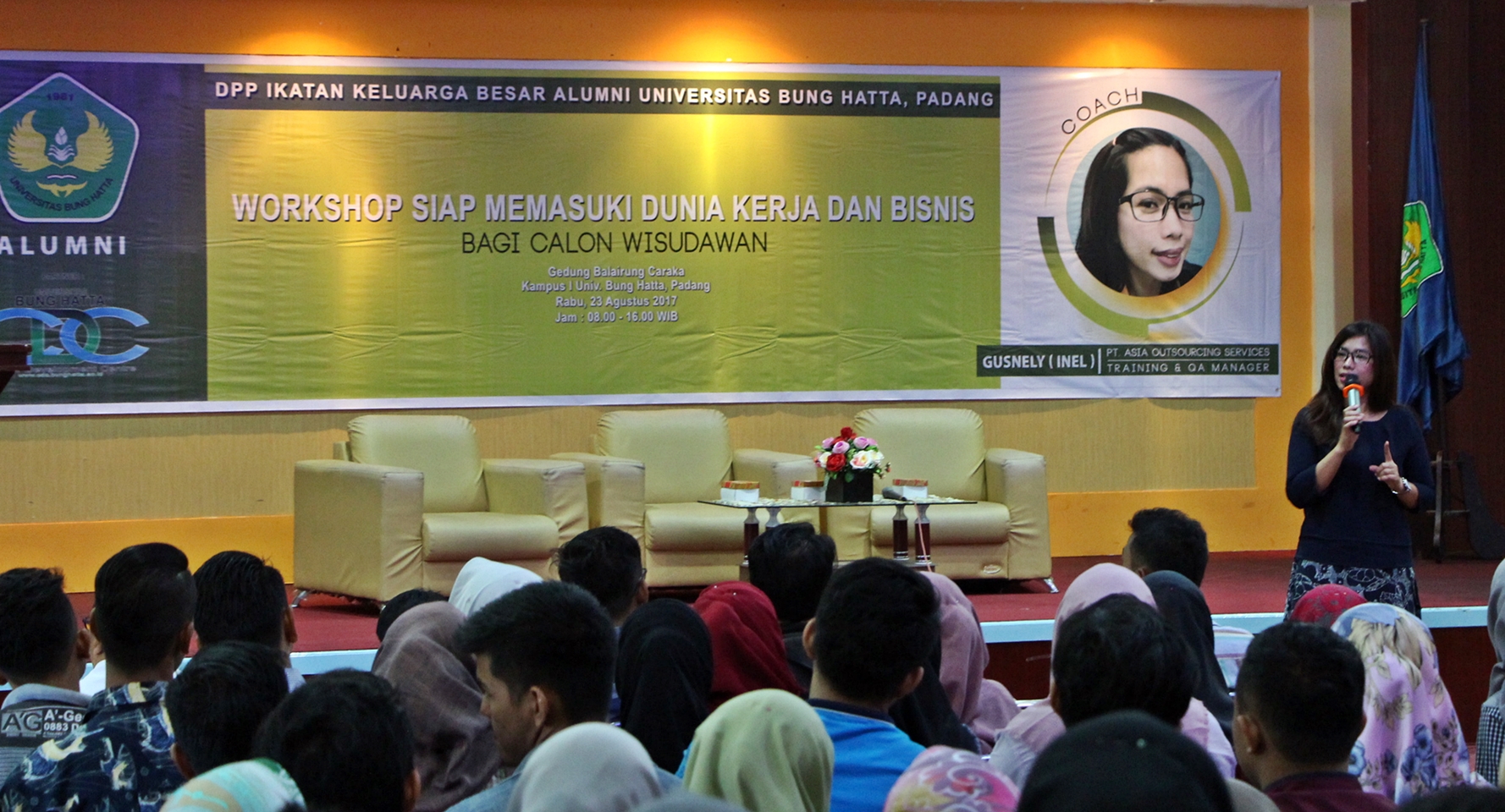 DPP Alumni dan CDC Universitas Bung Hatta Bekali Calon Wisudawan ke-68