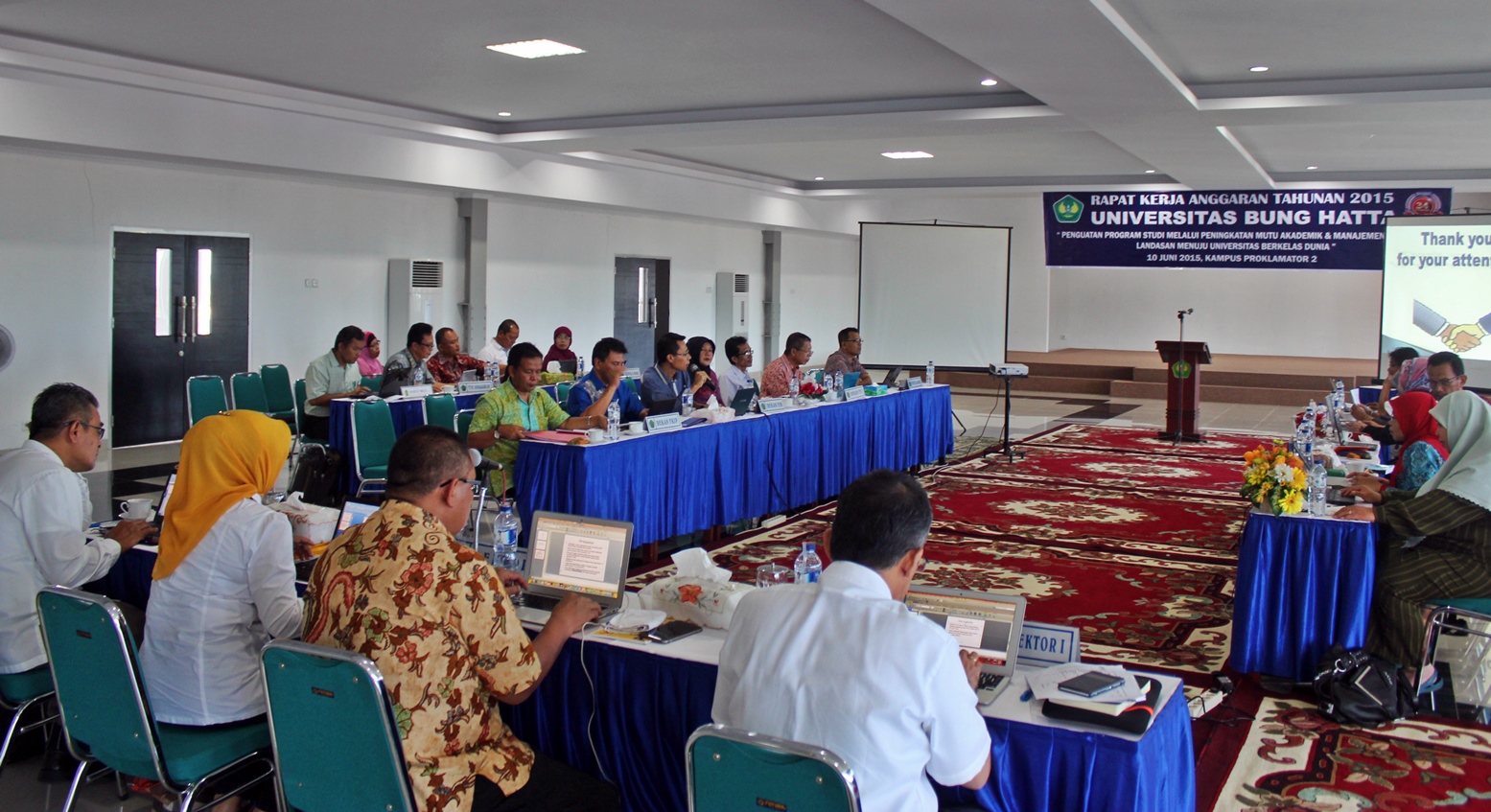 Universitas Bung Hatta Mengadakan Sidang Plano II RKAT Tahun 2015/2016