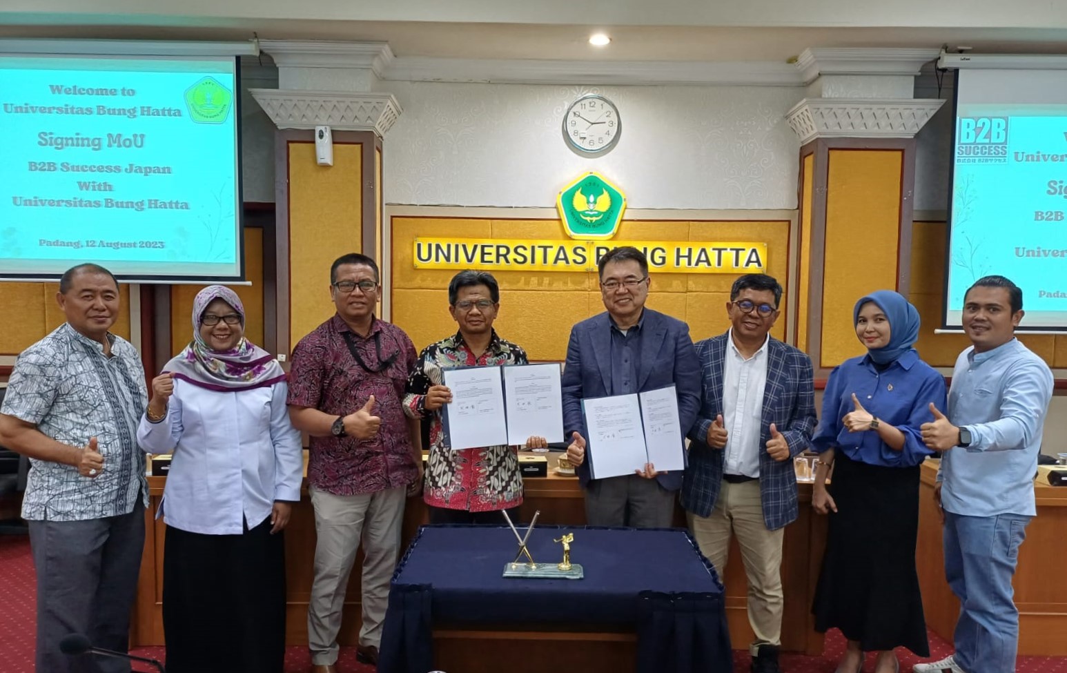 Universitas Bung Hatta Menandatangani MoU dengan B2B Succes Jepang