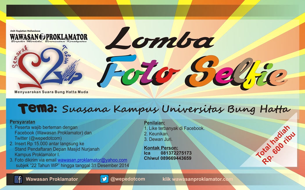 Lomba Foto Selfie Suasana Kampus Universitas Bung Hatta