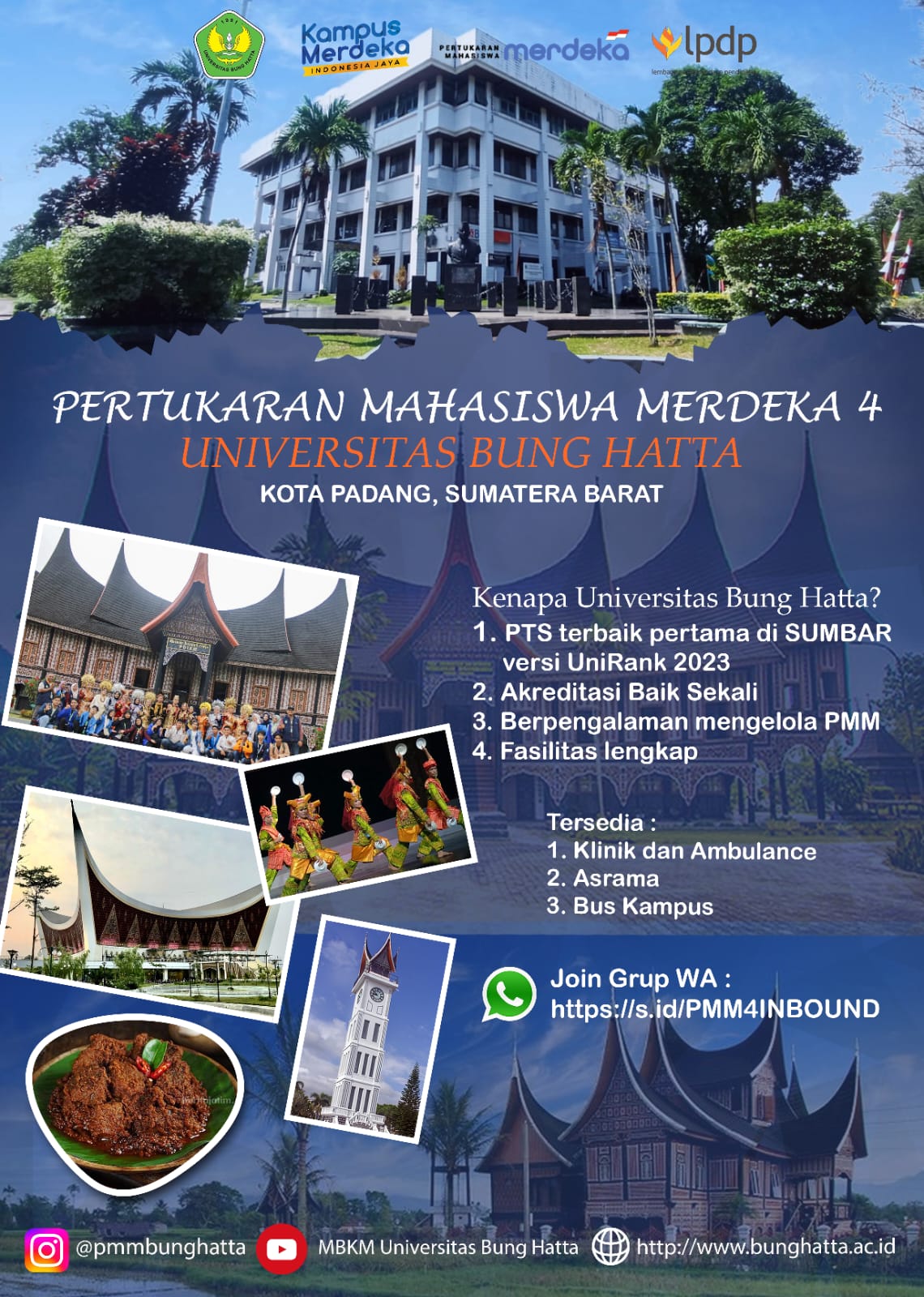 Program Pertukaran Mahasiswa Merdeka Angkatan 4 di Universitas Bung Hatta Sudah Dibuka