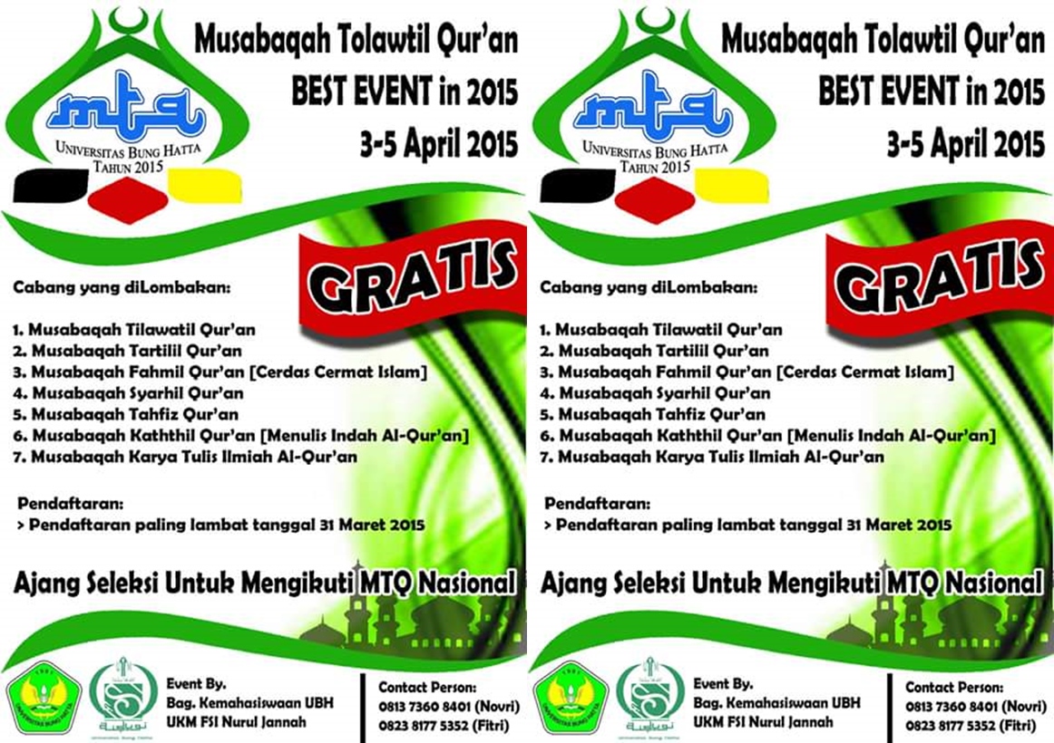 UBH Gelar MTQ Mahasiswa Tingkat Universitas Tahun 2015