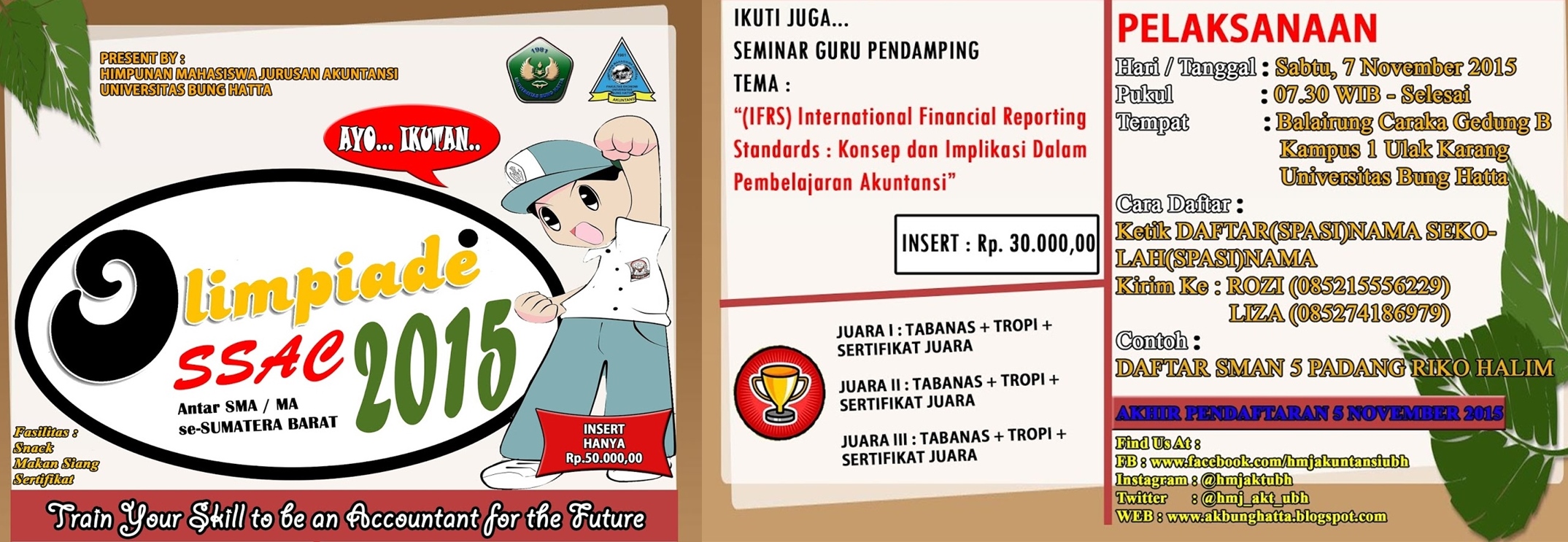 Mahasiswa Akuntansi Universitas Bung Hatta Gelar Olimpiade Akuntansi Tingkat SMA/MA se-Sumatra Barat