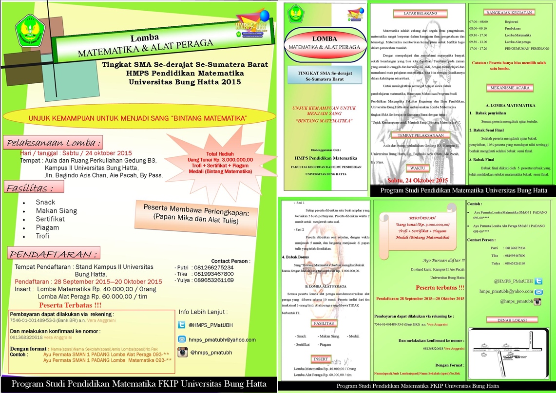 HMMPS PMAT Gelar Lomba Matematika dan Alat Peraga Matematika Tingkat SMA