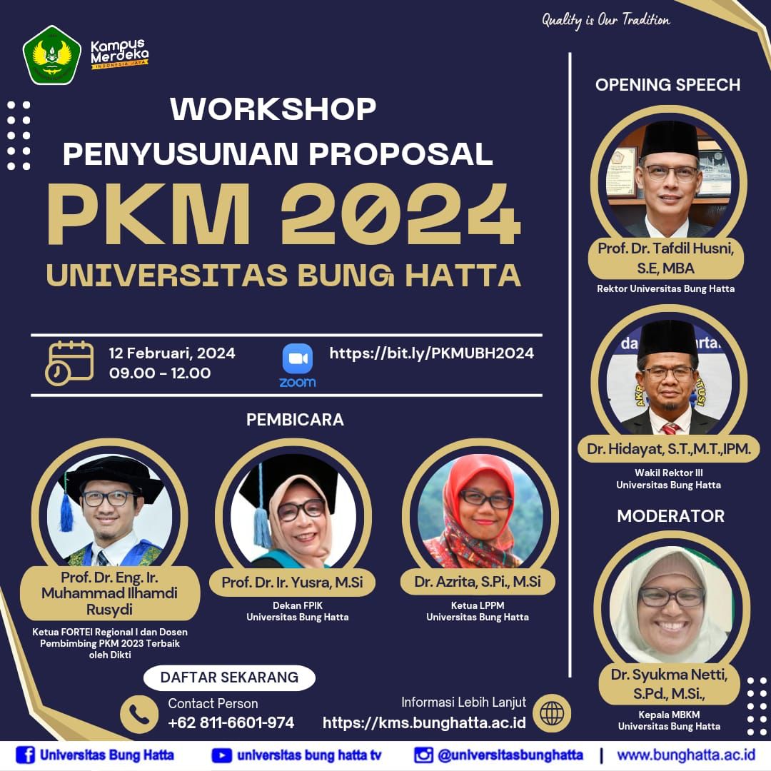 Workshop Penyusunan Proposal PKM Pendanaan Tahun 2024