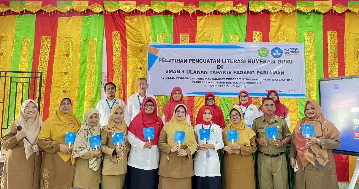 Tim PKM Prodi Matematika FKIP Universitas Bung Hatta  Gelar Pelatihan Penguatan Literasi Numerasi Guru di SMAN 1 Ulakan Tapakis Padang Pariaman