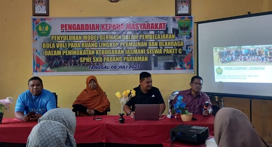 Tim PKM Prodi PJKR-FKIP Universitas Bung Hatta Berikan Penyuluhan Pembelajaran Olah Raga Bagi Siswa Paket C SPNF SKB Padang Pariaman