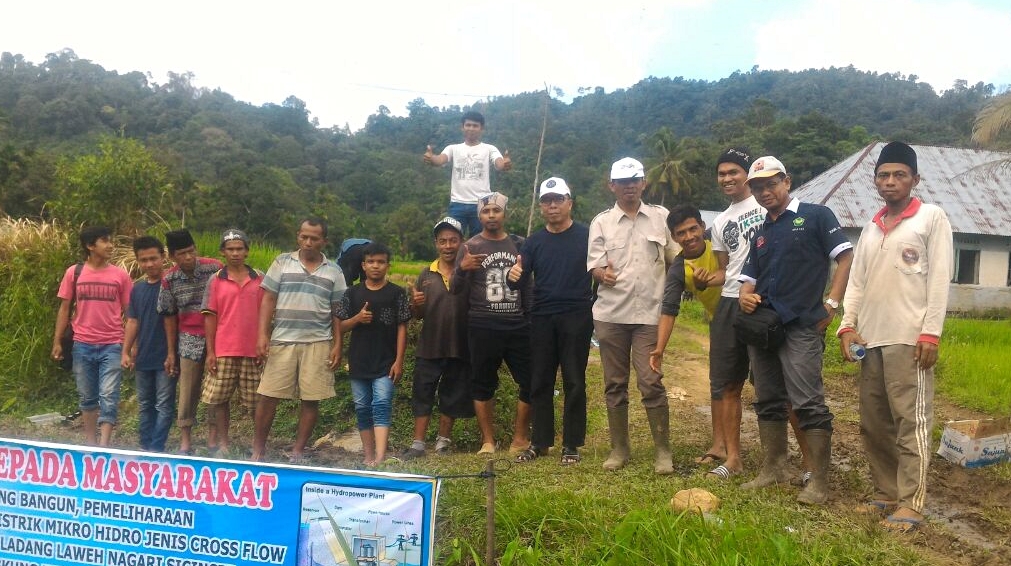 FTI Universitas Bung Hatta Resmikan PLTMH dan  Adakan PKM di Ladang Laweh Sicincin