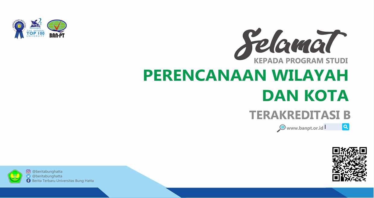 Jurusan PWK Universitas Bung Hatta Raih Akreditasi B