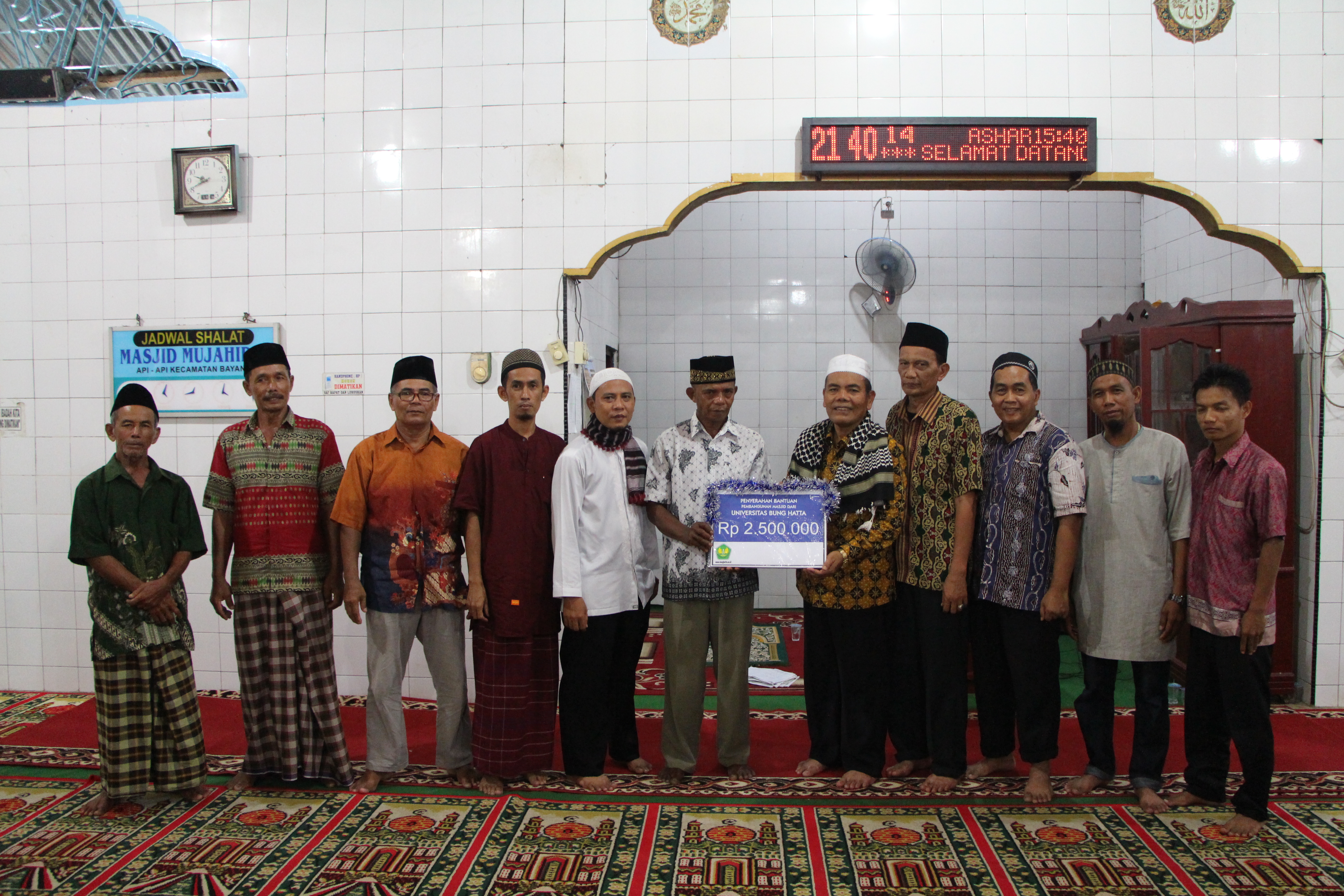 Tim Safari Ramadan Universitas Bung Hatta Berkunjung ke Nagari Api-api Kecamatan Bayang