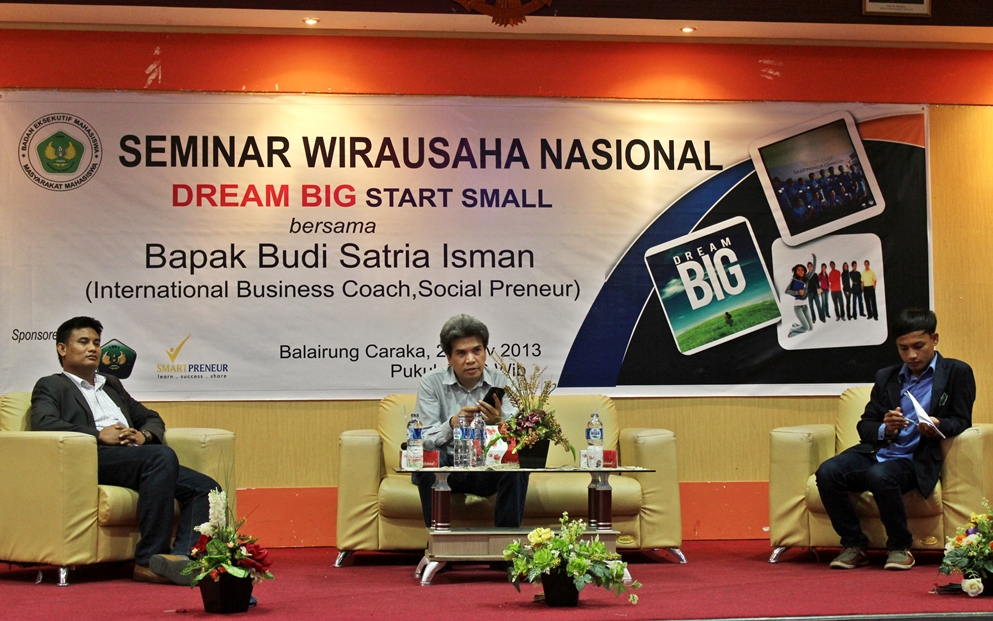 BEMM UBH Gelar Seminar Wirausaha Dream Big Start Small