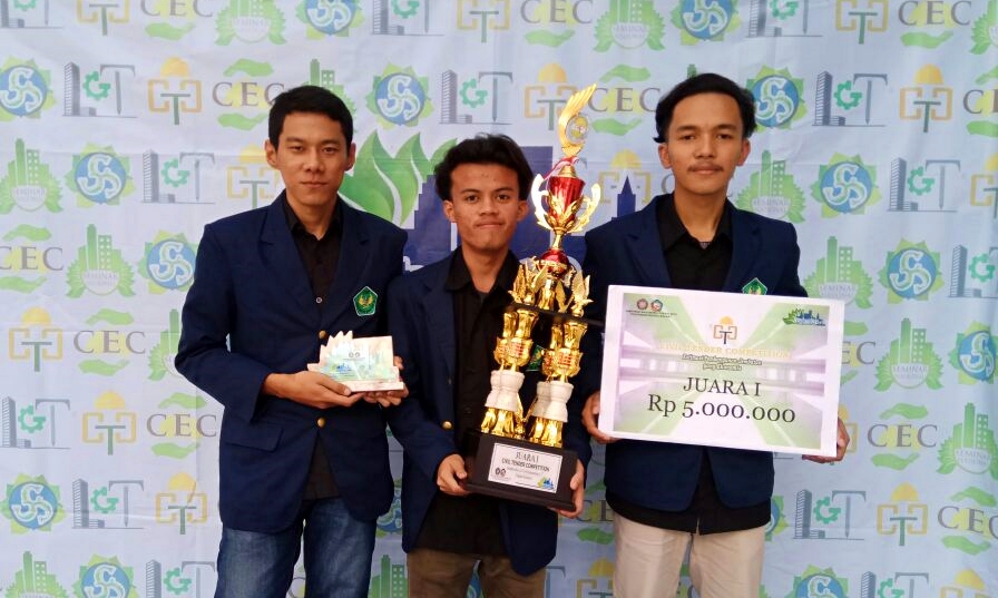 Mahasiswa Teknik Sipil Universitas Bung Hatta Juara 1 Civil Tender Competition Nasional