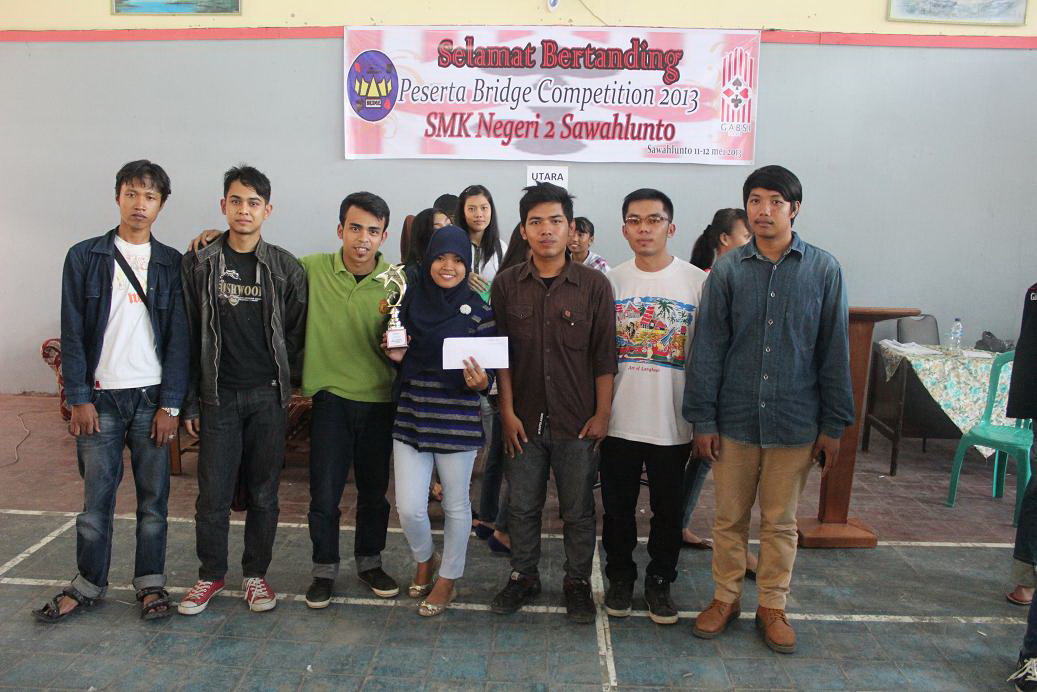Tim PMAT-UBH Juara I  Bridge Competition 2013