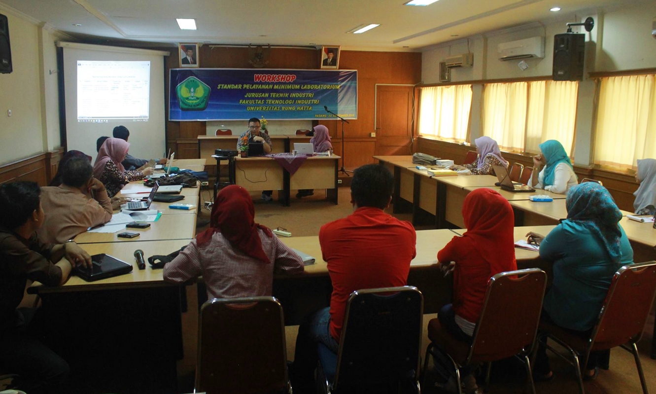Teknik Industri Universitas Bung Hatta Adakan Workshop Standar Pelayanan Minimum Laboratorium
