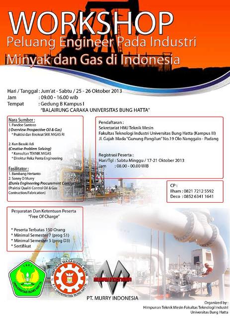 Teknik Mesin UBH Angkat Workshop Peluang dan Aplikasi Engineer