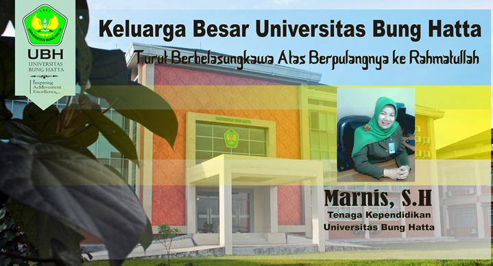 Kabar Duka, Marnis, SH Tenaga Kependidikan UBH Meninggal Dunia