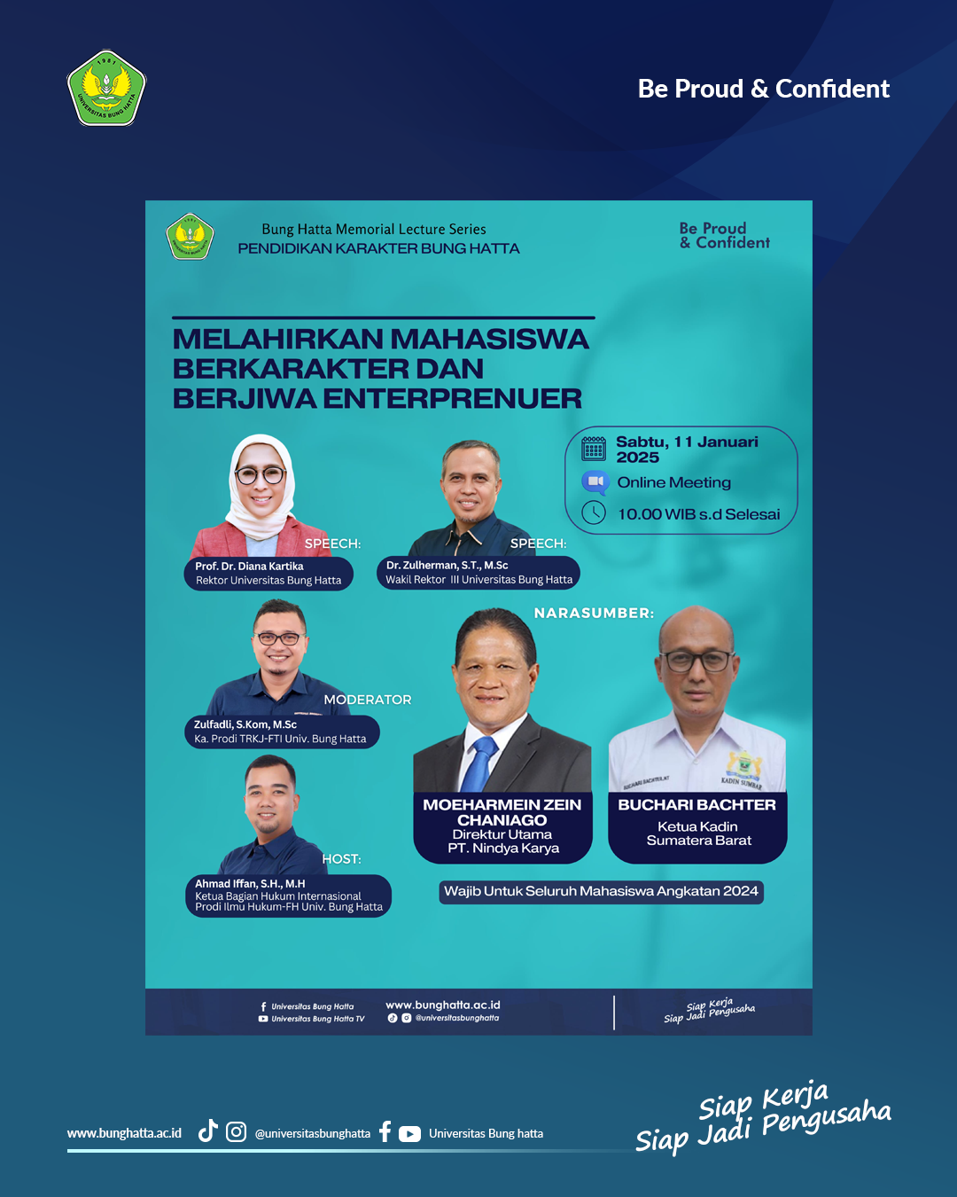 Ikuti dan Hadiri Kuliah Umum Dalam Rangka Bung Hatta Memorial Lecture Series