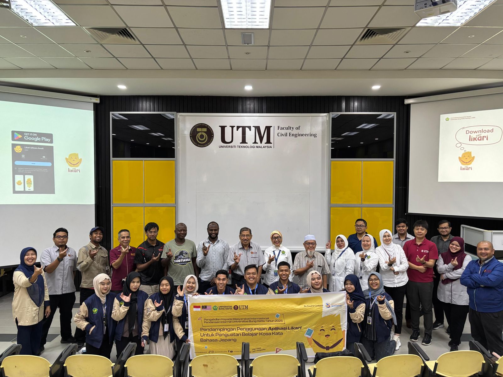 Dosen Universitas Bung Hatta Dampingi Mahasiswa Asing UTM dalam Penguatan Pembelajaran Bahasa Jepang dengan Aplikasi Likari