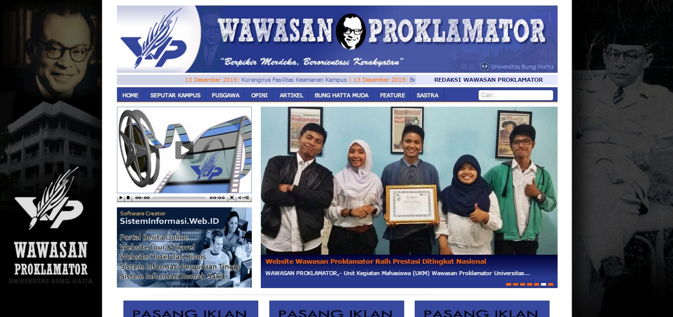 Website Wawasan Proklamator Raih Prestasi Ditingkat Nasional